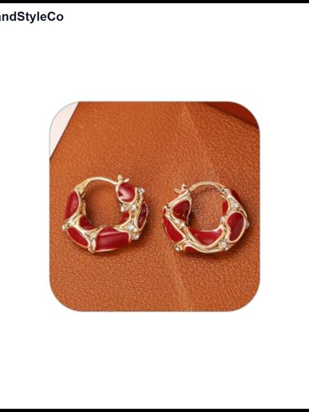 Chunky Dome Huggie Hoop Earrings for Women - Gold-Tone Enamel Statement Jewelry